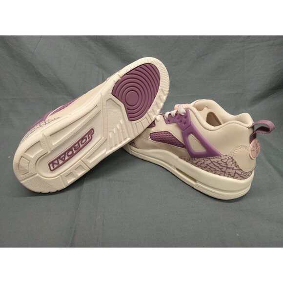 Jordan Spizike Low (PS) Girls Sneakers White Brown Crimson Size1.5Y NEW WITH BOX - Picture 2 of 11